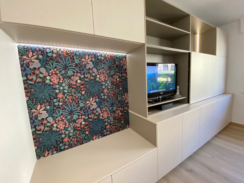 Rénovation en peinture des murs d’un salon dans un appartement sur Strasbourg