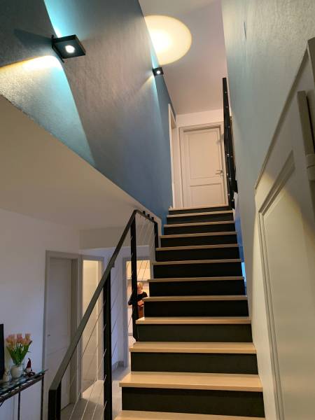 Transformation d’un escalier en béton avec garde-corps sur mesure dans le quartier de La Robertsau, Strasbourg
